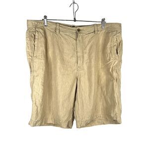 Tommy Bahama Mens Size 42 Linen Bermuda Shorts Pinstripe Summer Eclectic Grandpa